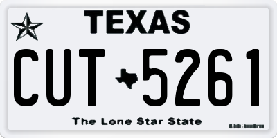 TX license plate CUT5261