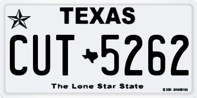 TX license plate CUT5262