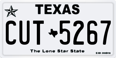 TX license plate CUT5267
