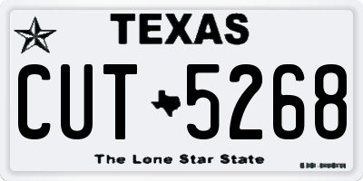 TX license plate CUT5268