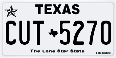 TX license plate CUT5270