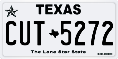 TX license plate CUT5272