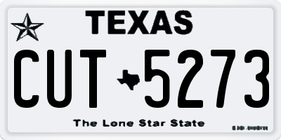 TX license plate CUT5273