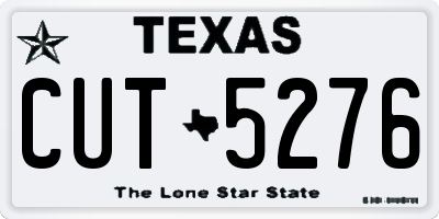 TX license plate CUT5276