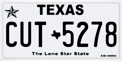 TX license plate CUT5278
