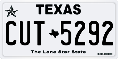 TX license plate CUT5292