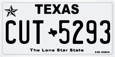 TX license plate CUT5293