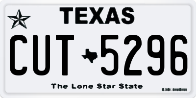 TX license plate CUT5296