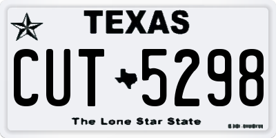 TX license plate CUT5298