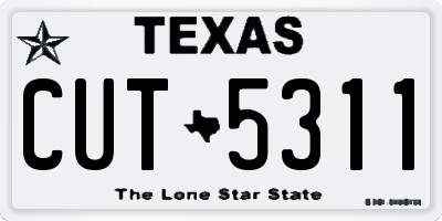 TX license plate CUT5311