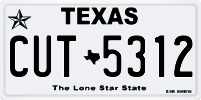 TX license plate CUT5312