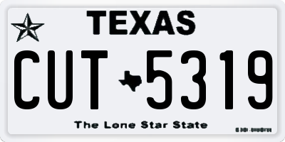TX license plate CUT5319