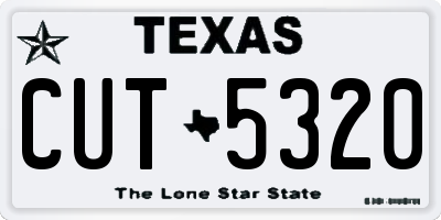 TX license plate CUT5320