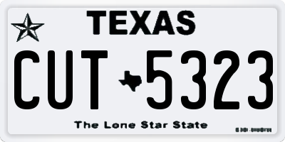 TX license plate CUT5323