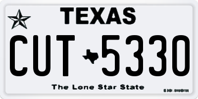 TX license plate CUT5330