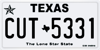 TX license plate CUT5331