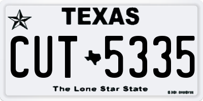 TX license plate CUT5335