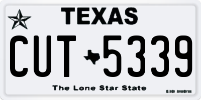 TX license plate CUT5339