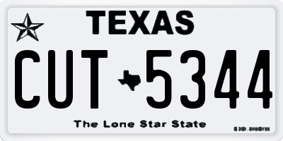 TX license plate CUT5344