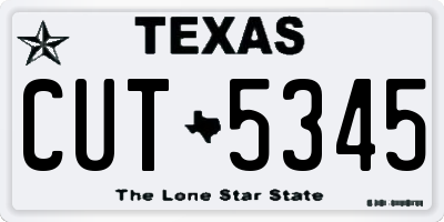 TX license plate CUT5345
