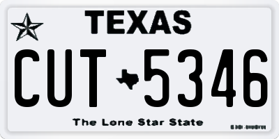 TX license plate CUT5346