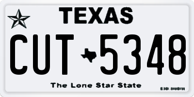 TX license plate CUT5348