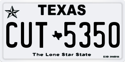 TX license plate CUT5350