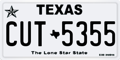 TX license plate CUT5355