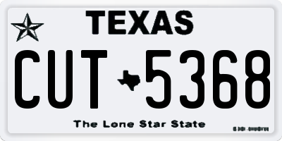TX license plate CUT5368