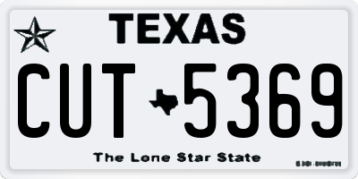 TX license plate CUT5369