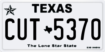 TX license plate CUT5370