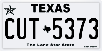 TX license plate CUT5373