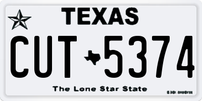 TX license plate CUT5374