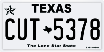 TX license plate CUT5378