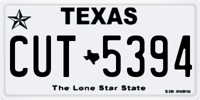 TX license plate CUT5394
