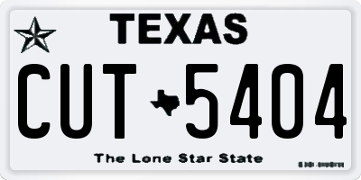 TX license plate CUT5404