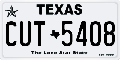 TX license plate CUT5408