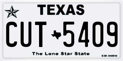 TX license plate CUT5409