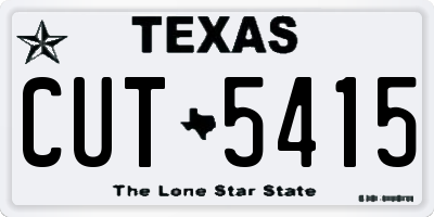 TX license plate CUT5415
