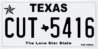 TX license plate CUT5416