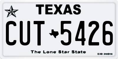 TX license plate CUT5426