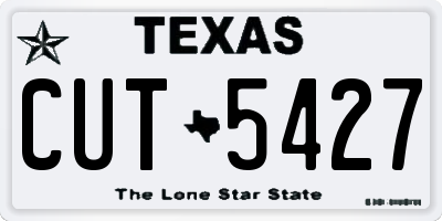 TX license plate CUT5427