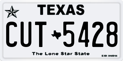 TX license plate CUT5428