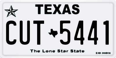 TX license plate CUT5441