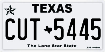 TX license plate CUT5445