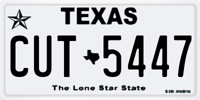 TX license plate CUT5447