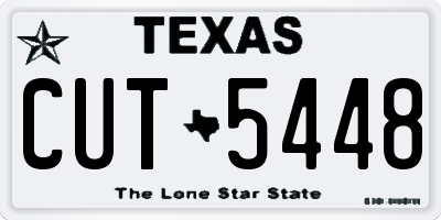TX license plate CUT5448