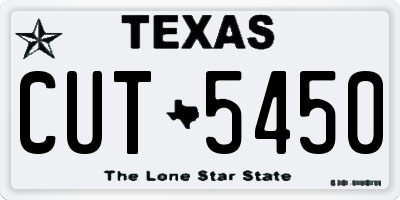 TX license plate CUT5450