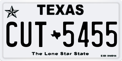 TX license plate CUT5455
