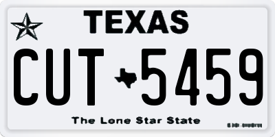 TX license plate CUT5459